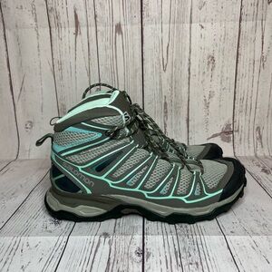 Salomon X Ultra Hiking Boots Women’s Gray/Mint Size 8.5